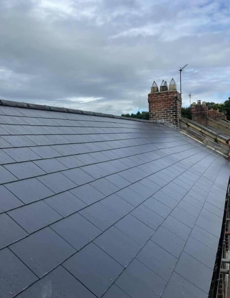 Professional slate roof completed in Tynemouth
